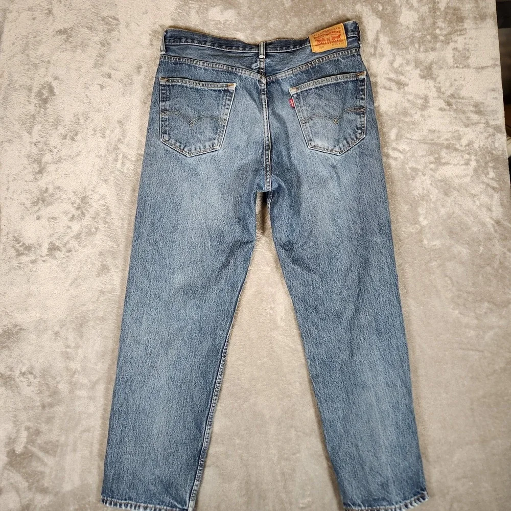 Levi's‎ 550 Jeans Men's 36X30 Blue Straight Relaxed Denim STAIN